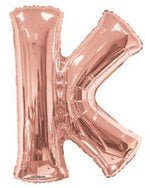 Letter K Rose Gold- 14" in