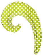 Green Kiwi Polka 5-pack Kurly Wave Foil 14"