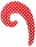 Red Polka 5-pack Kurly Wave Foil 14"
