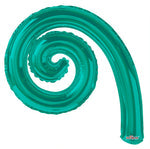 Turquoise Green 5-pack Kurly Spiral Foil 14" in