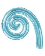 Metallic Light Blue 5-pack Kurly Spiral Foil 14" in