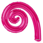 Solid Hot Pink 5-pack Kurly Spiral Foil 14" in