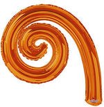 Metallic Orange 5-pack Kurly Spiral Foil 14" in