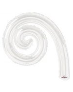 White 5-pack Kurly Spiral Foil 14" in