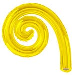 Solid Yellow 5-pack Kurly Spiral Foil 14" in