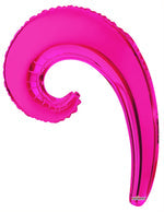 Solid Pink 5-pack Kurly Wave Foil 14"