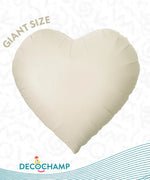 Latte DecoHeart Balloons 68"