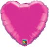 Magenta Heart Shaped Foil Balloon 36" in