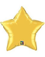 Gold Star Shaped Foil Balloon 4" (5 Units per package)
