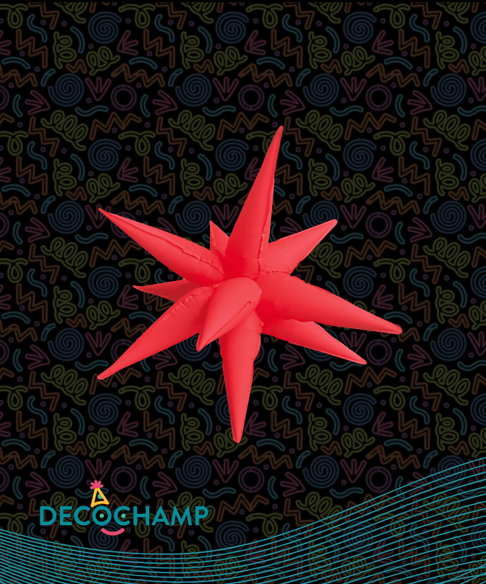 Neon Red Starburst 26" (Single Pack))