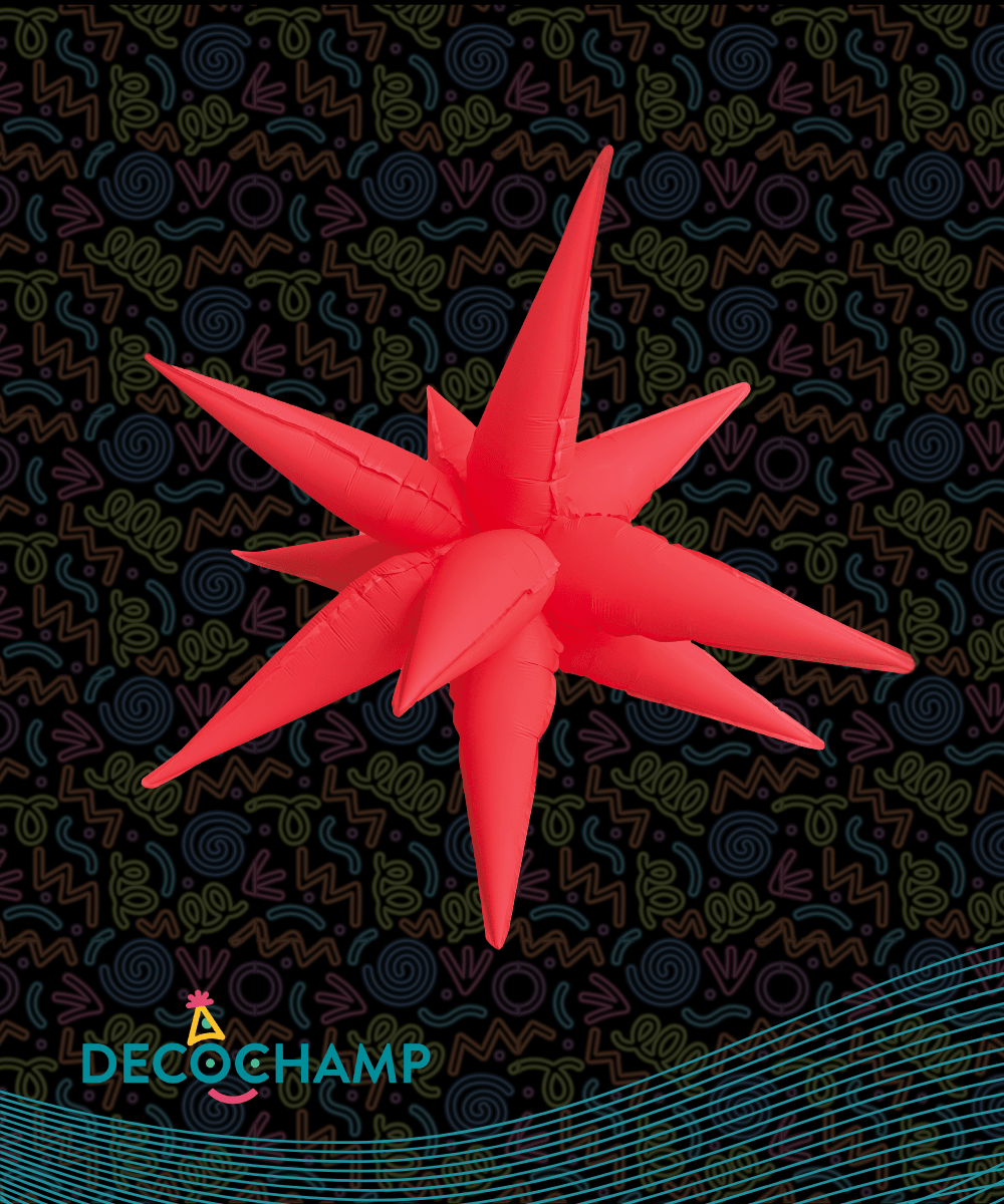 Neon Red Starburst 40" (Single Pack)