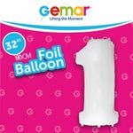 Number 1 White - 34" in
