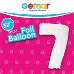 Number 7 White - 34" in