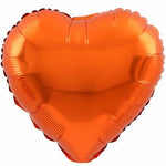 2 Heart Shaped Foil Balloon 18" in. Metallic Orange