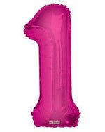 Number 1 Hot Pink - 34" in