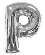 Letter P Silver- 34" in