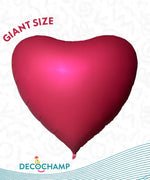 Red DecoHeart Balloons 68"