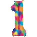 Number 1 Rainbow Splash - 34" in