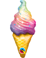 Small Rainbow Swirl Ice Cream 14"