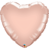 Metallic Rose Gold Heart Shaped Foil Balloon 9" (5 Units per package)