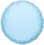 Light Blue Solid Round Mylar - Single Pack 18"