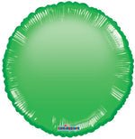 Green Solid Round Mylar - Single Pack 18"