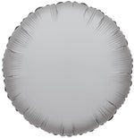 Silver Solid Round Mylar - Single Pack 18"