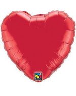 Metallic Red Heart Shaped Foil Balloon 9" (5 Units per package)