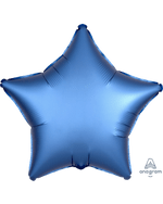 Blue Satin Star Shaped Foil Balloon 18" (2 Units per package)