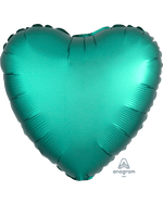 2 Jade Satin Luxe Heart Anagram 18"