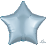 Pastel Blue Satin Star Shaped Foil Balloon 18" (2 Units per package)
