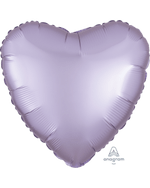 2 Lilac Pastel Satin Luxe Heart Anagram 18"
