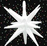 Starburst 3D Foil Balloon - 22" White