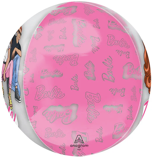 16" Orbz Clear Barbie Foil Balloon