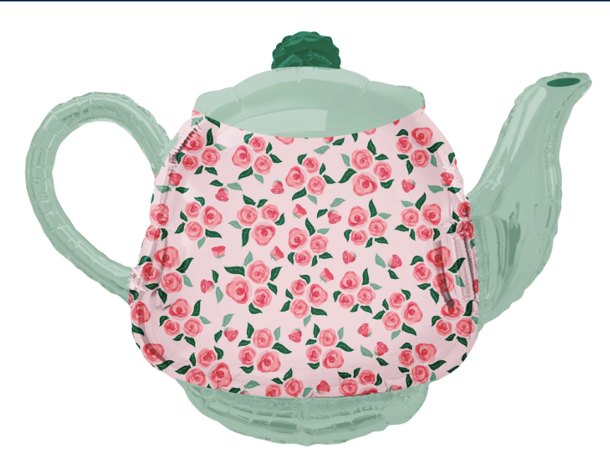 Large Teapot Foil Balloon 36"