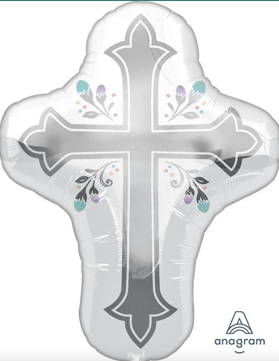 28" Holy Day Cross SuperShape Foil Balloon