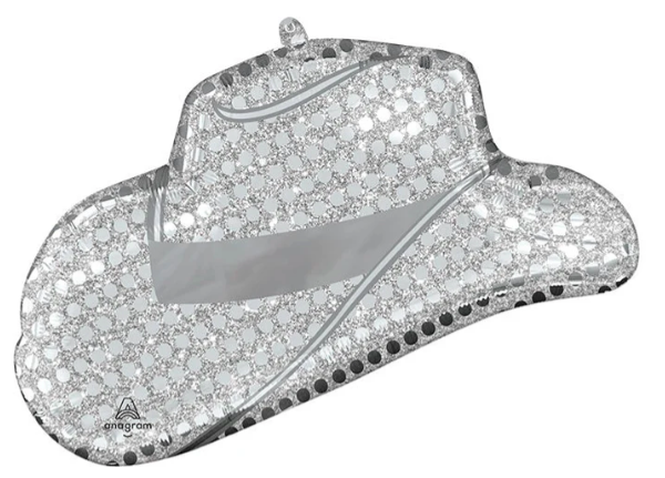33" Disco Western Hat Foil Balloon
