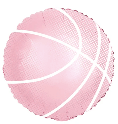 18" Baby Pink Basketball Foil Balloon