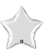 Silver Star Shaped Foil Balloon 9" (5 Units per package)