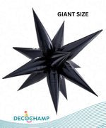 Black Giant Starburst 3D Deco champ 60"