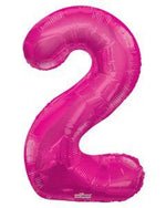 Number 2 Hot Pink - 34" in