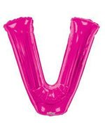 Letter V Hot Pink- 34" in