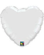 White Heart Shaped Foil Balloon 4" (5 Units per package)