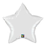 2 Star Shaped Foil Balloon 18" in each. White