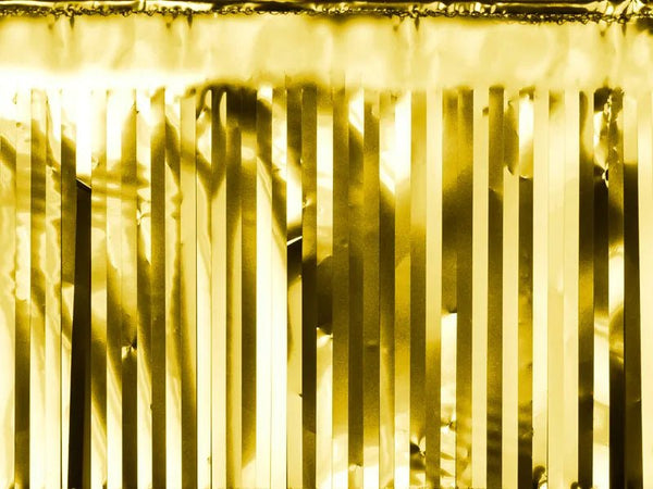 FOIL PARTY CURTAIN GOLD (18.5X400CM)