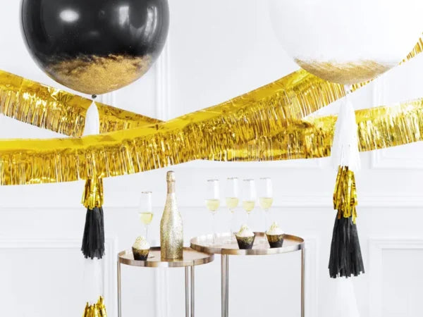 FOIL PARTY CURTAIN GOLD (18.5X400CM)