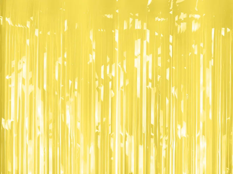 FOIL FRINGE PARTY CURTAIN YELLOW (100X200CM)