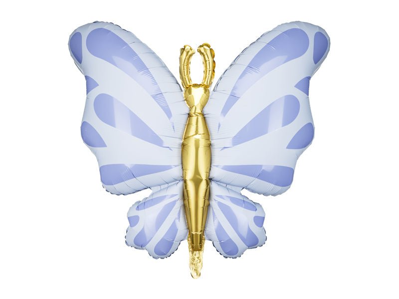 Blue butterfly foil balloon 30 inch โ whimsical party decoration