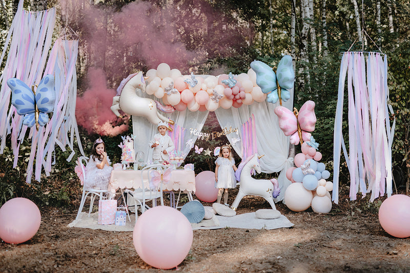 Blue butterfly foil balloon 30 inch โ whimsical party decoration