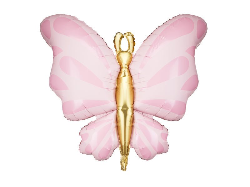 Pink butterfly foil balloon 30 inch โ fairy and baby shower party decor